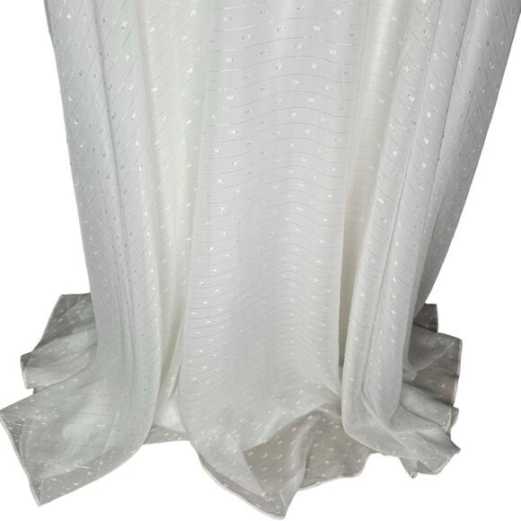 Mac Duggal White A Line Chiffon Long Dress 12 - Picture 6 of 13